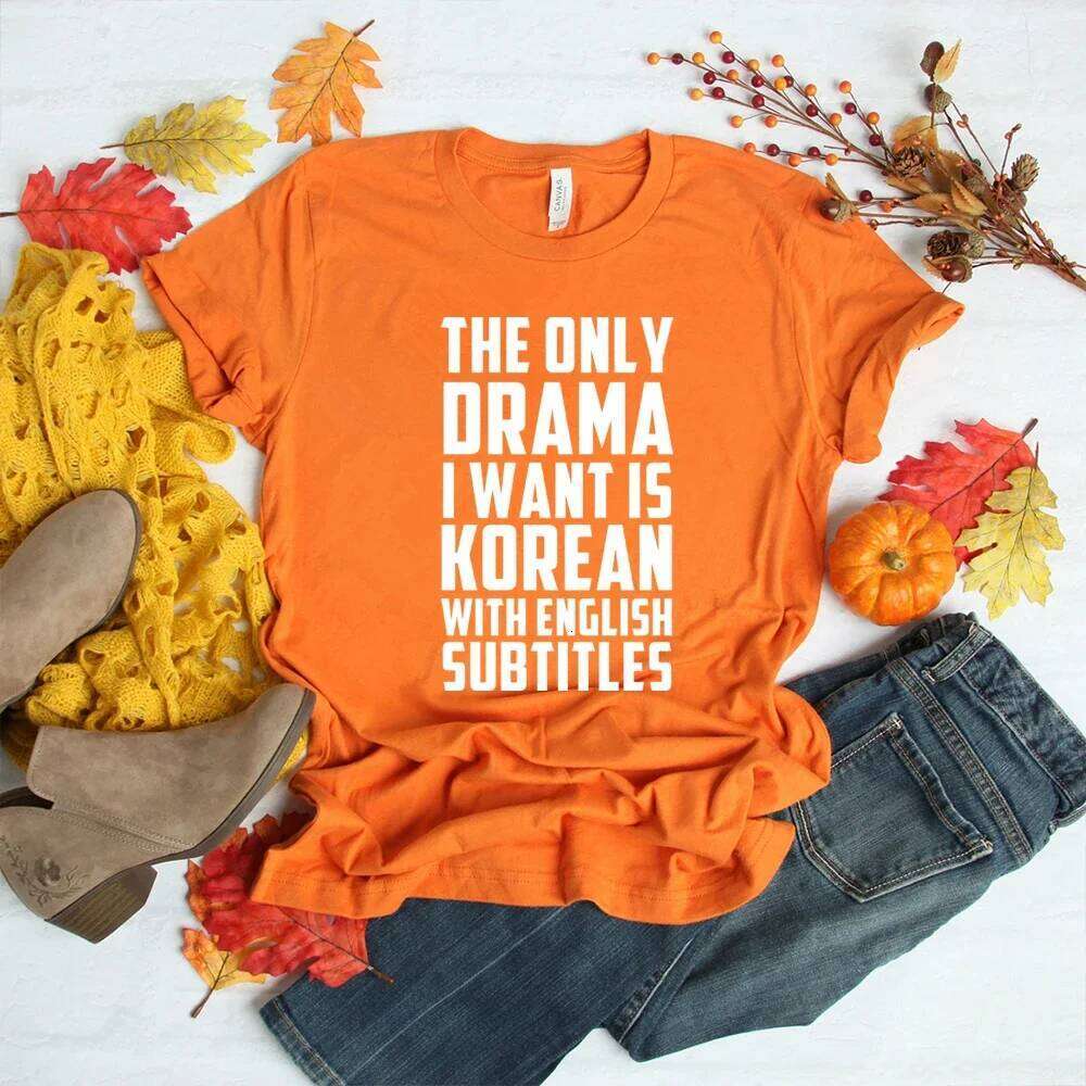 The Only I Want Is with English Subtitles T K-Pop Korean Style Drama Lover Shirt Short Sleeve Tee XJ260306 XJ260306