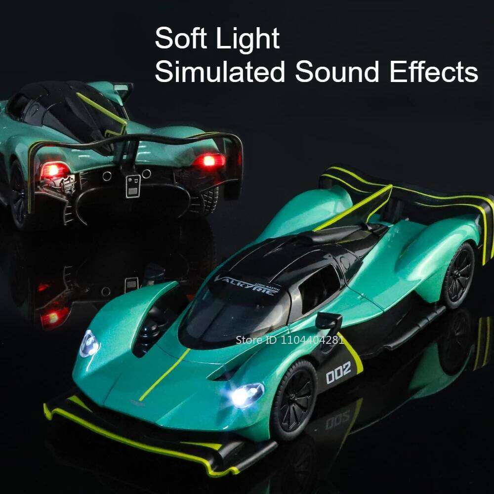 1:24 Valkyrie Eldorado Toy Models Diecast Alloy Car Sound Light Pull Back Doors Opened Shock Absorption Vehices Educational Toys Z260306