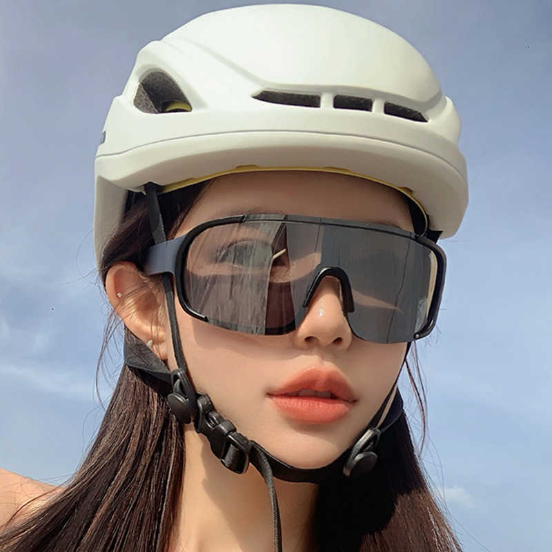 Matte black mercury large-frame outdoor cycling glasses windproof mountaineering and skiing goggles UV protection unisex protective sunglasses S260304