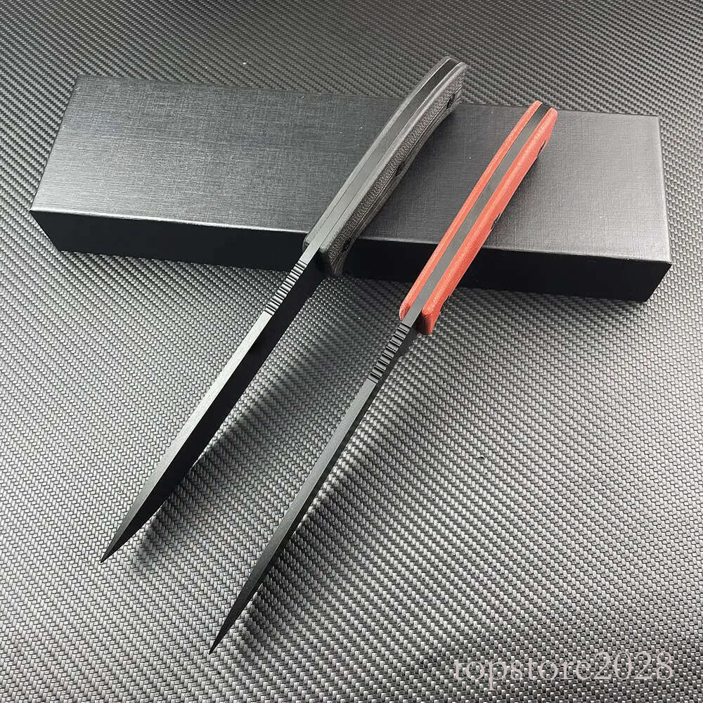A7461 Survival Straight Knife 8Cr14Mov Titanium pocket knife Coating Drop Point Full Tang G10 hunting knife Handle Outdoor Camping Hiking Tactical Fix