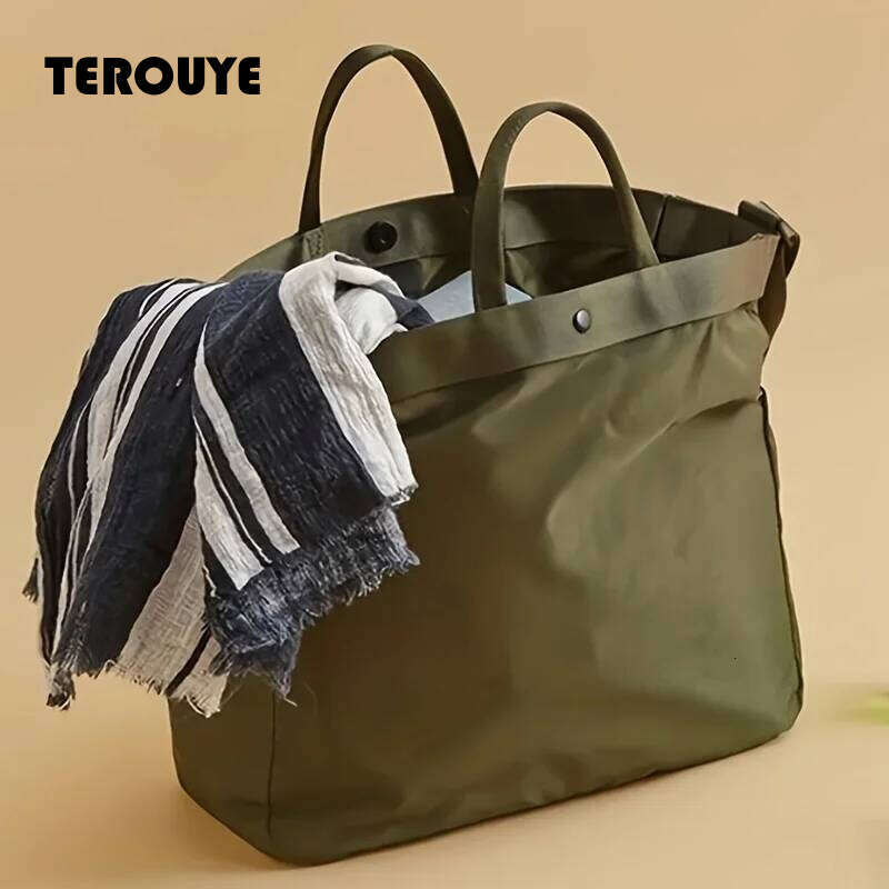 Women's Fashion Tote Bag Waterproof Nylon Versatile Chic Durable & Spacious With Double Handle TEROUYE