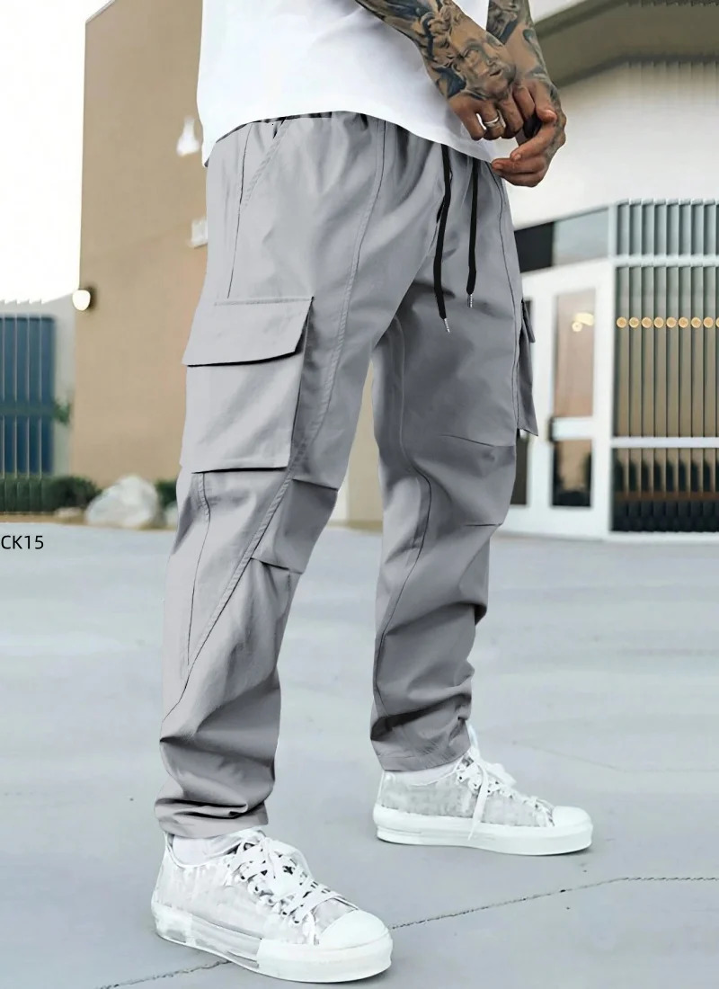 Mens Cargo Pants Multi-pocket Waterproof Wear-Resistant Casual Training Trousers Comfortable Breathable Overalls Clothing 260305