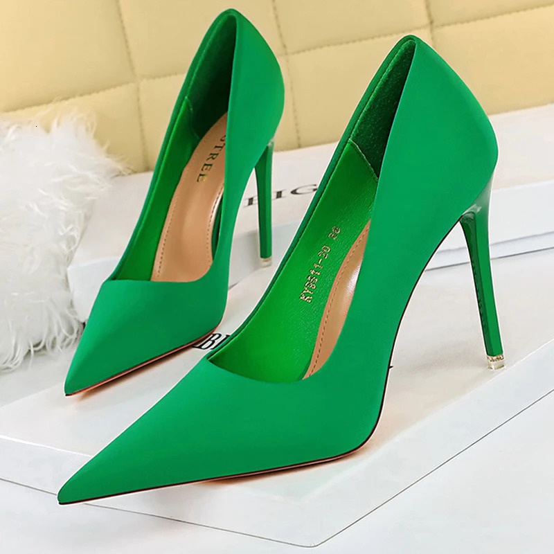 BIGTREE Shoes Satin Women Pumps 2026 Purple High Heels Fashion Women Shoes Stiletto Party Shoes Women Heels 260306