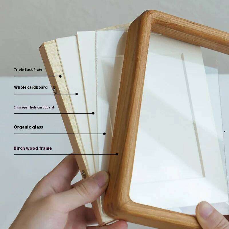 Solid Black Walnut Wood Photo - Stylish Dado Corner Design Elegant Picture Frame Table Display and Home Dcor H260306