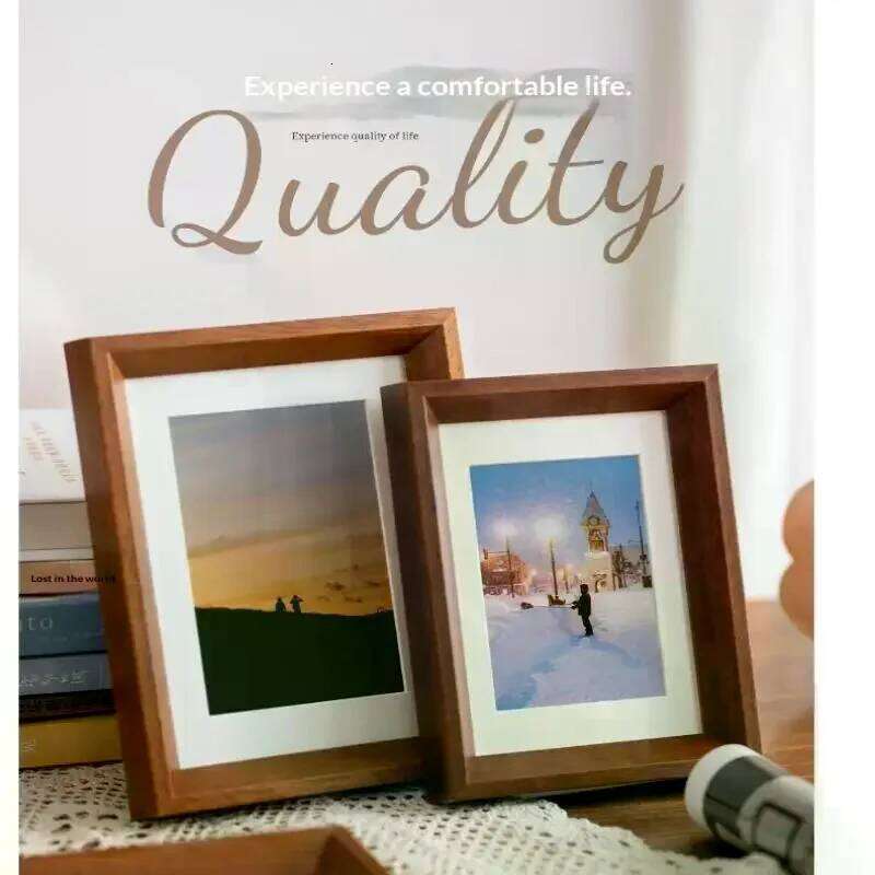 3pcs Black And White Wooden Photo Frame Poster Canvas Painting Desktop - Wall Or Tabletop Display Interior Decor H260306