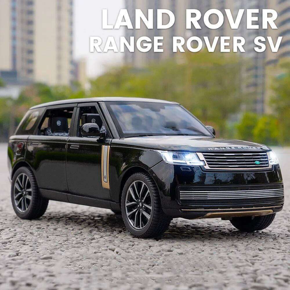 1:24 Land Range Rover SV 2022 Defender Alloy Model Diecast Toys Car Doors Opened Sound Light Pull Back Cars Adult Boy Gift Z260306