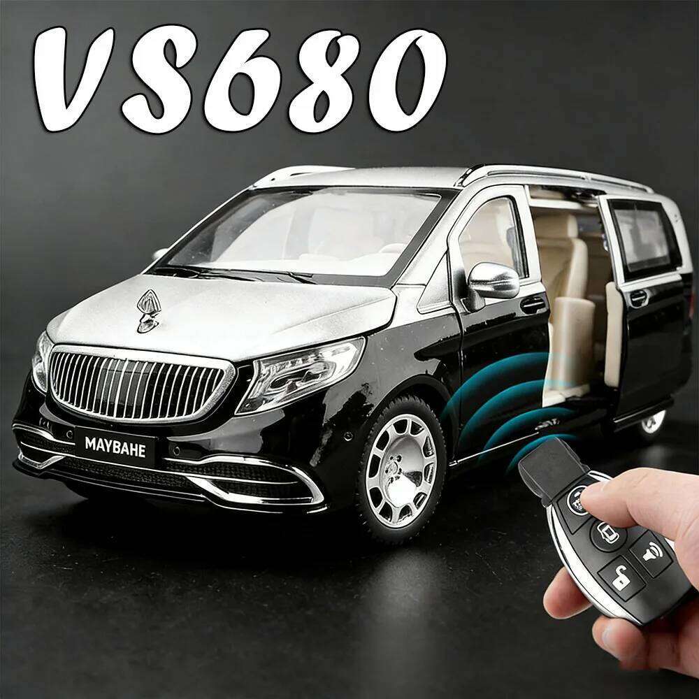 1:24 Scale VS680 Miniature Toys Car Diecast Alloy Model Four Wheel Suspension Doors Opened Sound Light Vehice Kids Birthday Gift Z260306