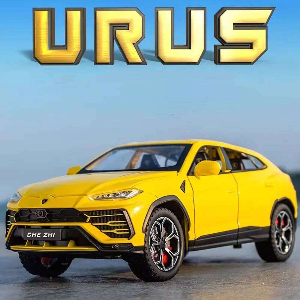 1:24 Scale URUS Alloy Diecast Models Cars with Light Music Sports Car 6 Doors Opened Vehicles Model for Boys Xmas Gift Toys Z260307