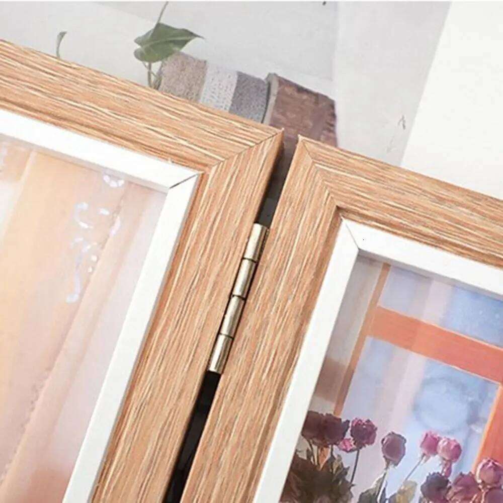 Creative Foldable Hinge Photo Double/Triple Rectangular Portrait Picture Frame Wooden 2/3/4/5 Linked H260306