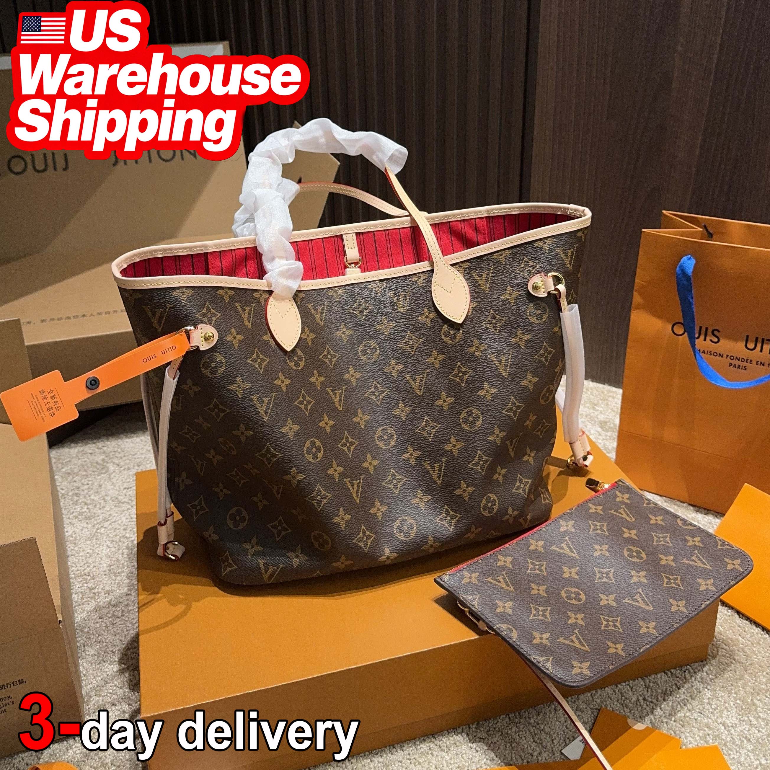 Luxury Bags Designer Bags Shoulder Bags Wallets Tote Bags Women's Handbags Luxurious Fashion Large Capacity Shopping Bags Crossbody Bags High-Quality Neverful Bags