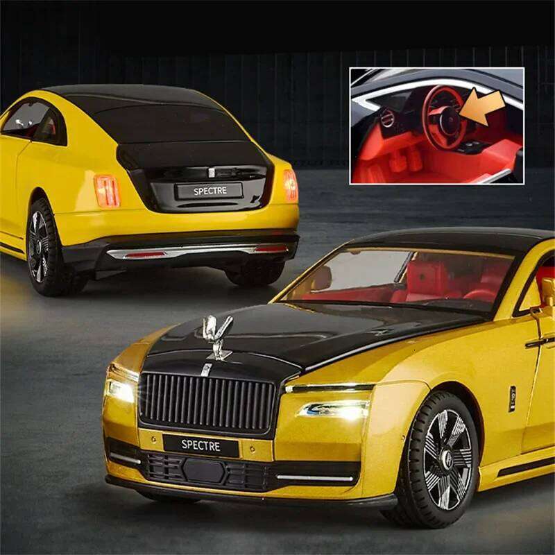 1:24 Rolls Royces Spectre Alloy Luxy New Energy Diecasts & Toy Vehicle Metal Charging Car Model Sound Light Kids Gifts Z260306