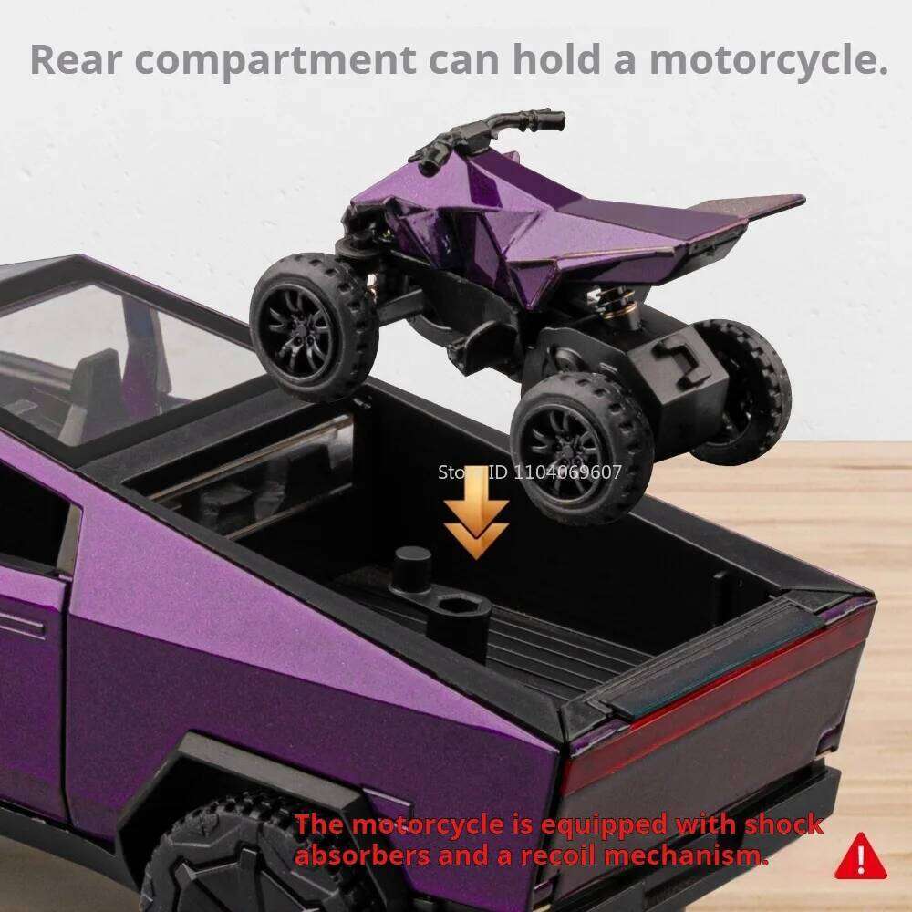 1:32 Pickup Truck Alloy RV Model Diecast Toys Car Doors Opened with Sound Light Pull Back Miniature Vehice Simulation Decoration Z260306