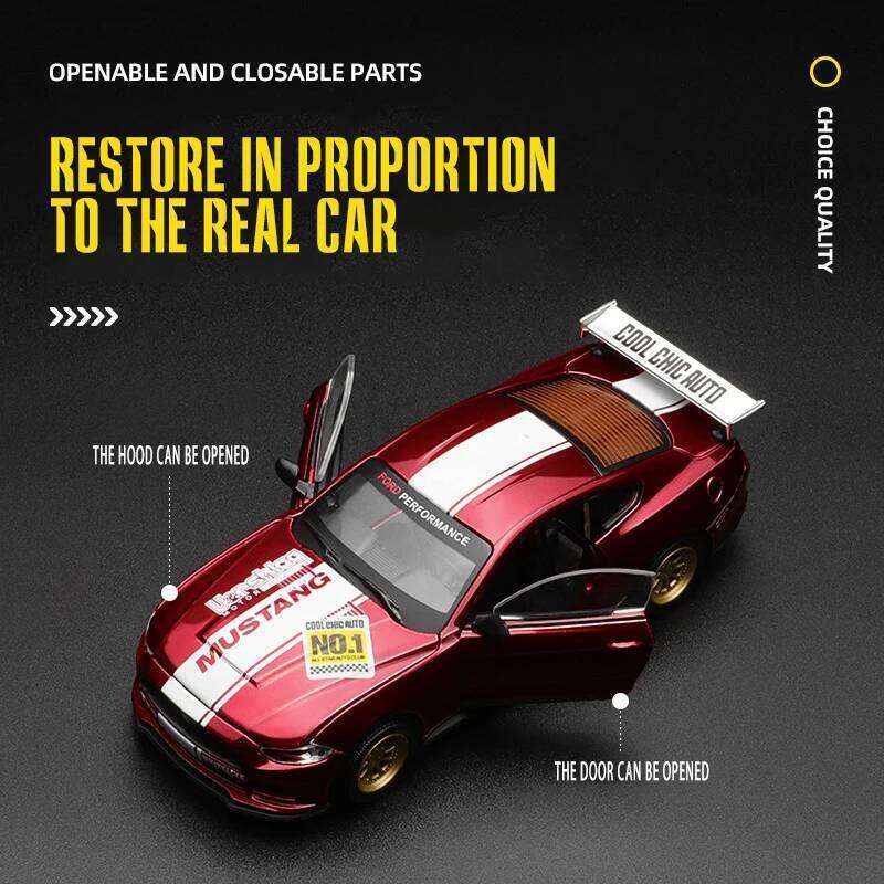 CCA MSZ 1:42 2018 Ford Mustang GT Toy Car Model Racing Alloy assembly series sports cars Fitting styles Z260306