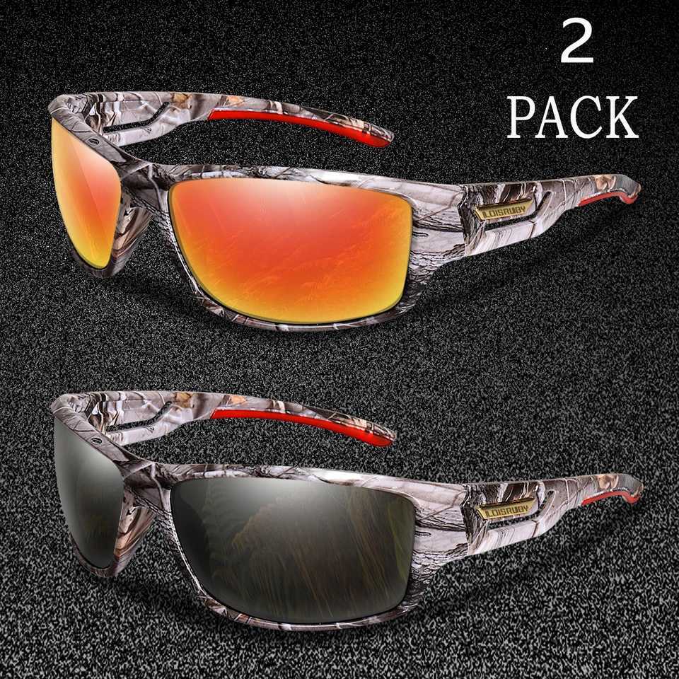 LOISRUBY Polarized Cycling Sunglasses Camouflage Driving Outdoor Sports Fishing Running Goggles UV400 Tacakle Eyewear S260304