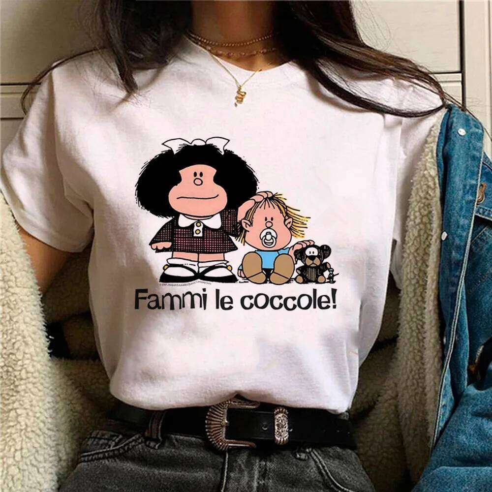 Mafalda Tee women harajuku t-shirts female 2000s streetwear clothes XJ260306 XJ260306