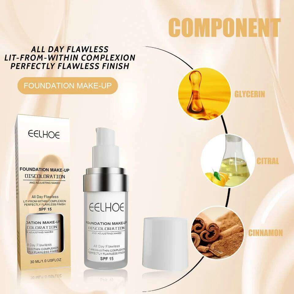 EELHOE Color Changing Liquid Foundation Moisturizing Waterproof Creasing No Separation Concealer Makeup Products 26L0306
