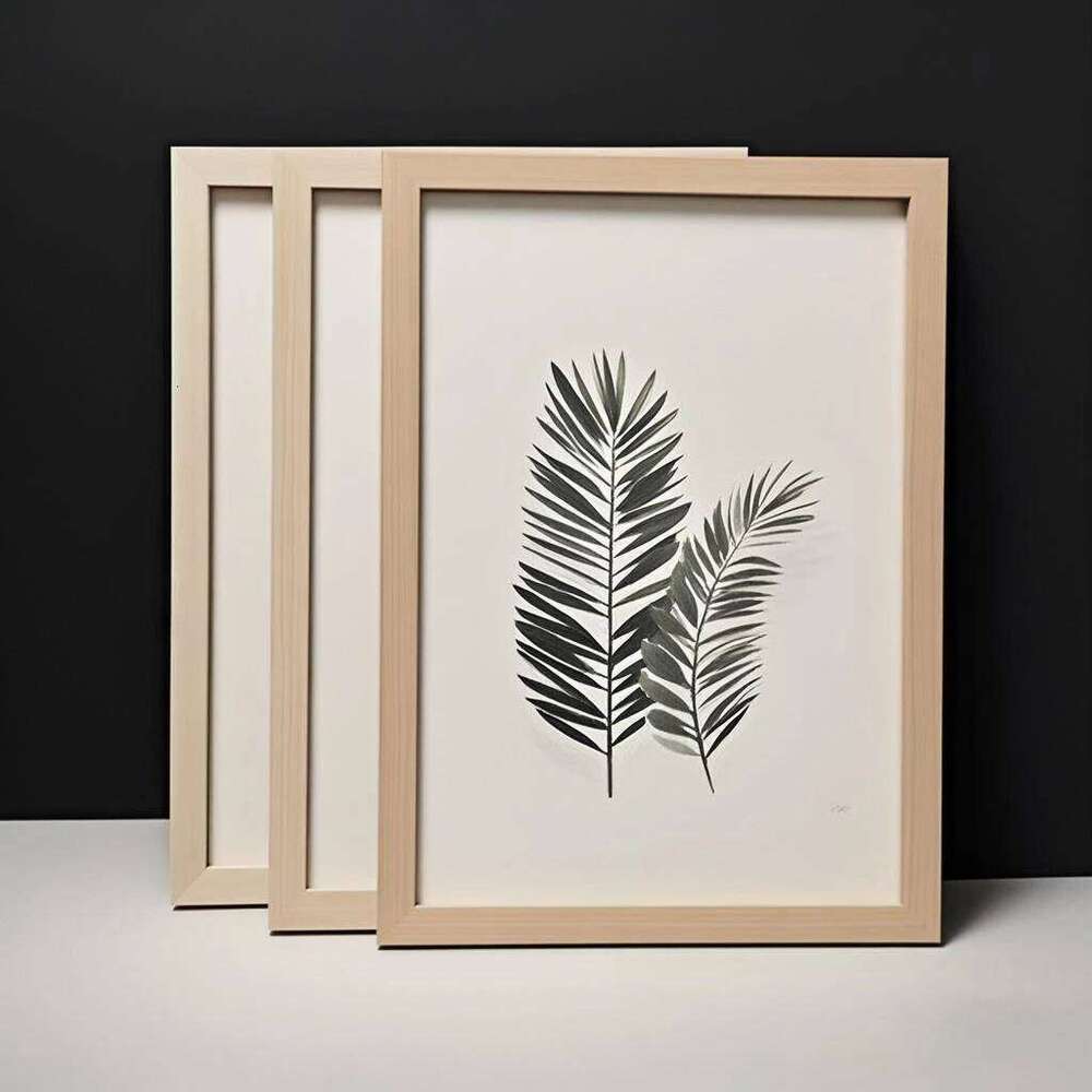 3pcs Black White Apricot A4 A3 Solid Wood Photo Mounted on The Wall or Desktop Poster Frame Comes with Hardware H260306