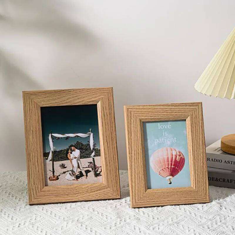 6inch 7inch Broad Brim Wooden Rectangle Family Wedding Photo Picture Frame Desktop Ornaments Home Decor H260306