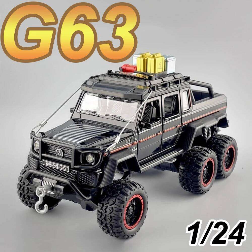 1:24 G63 G550 Diecast Alloy Miniature Model Toys Cars Sound Light Pull Back Doors Opened Off-road Vehicles Boys Birthday Present Z260306