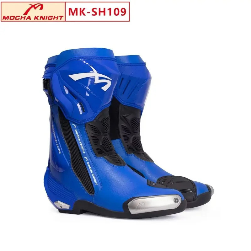 CE Certified DoubleLayer Waterproof Motorcycle Boots BENKIA SH109 Mocha Professional Track Racing Competition Footwear 260307