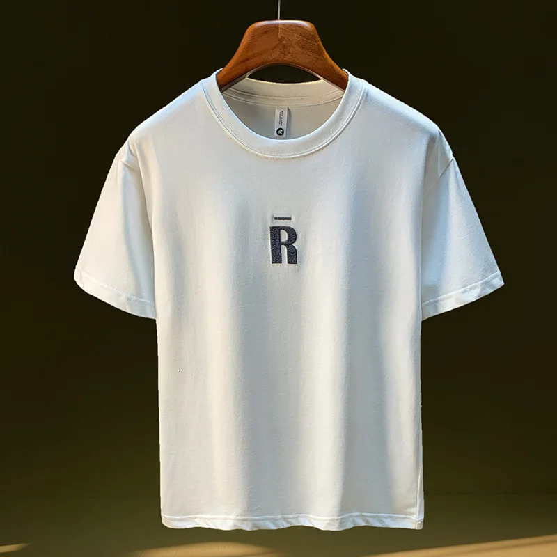 2025 Summer Short Sleeve Tshirt Mens Letter Printed Trendy Versatile American Half Top 260228