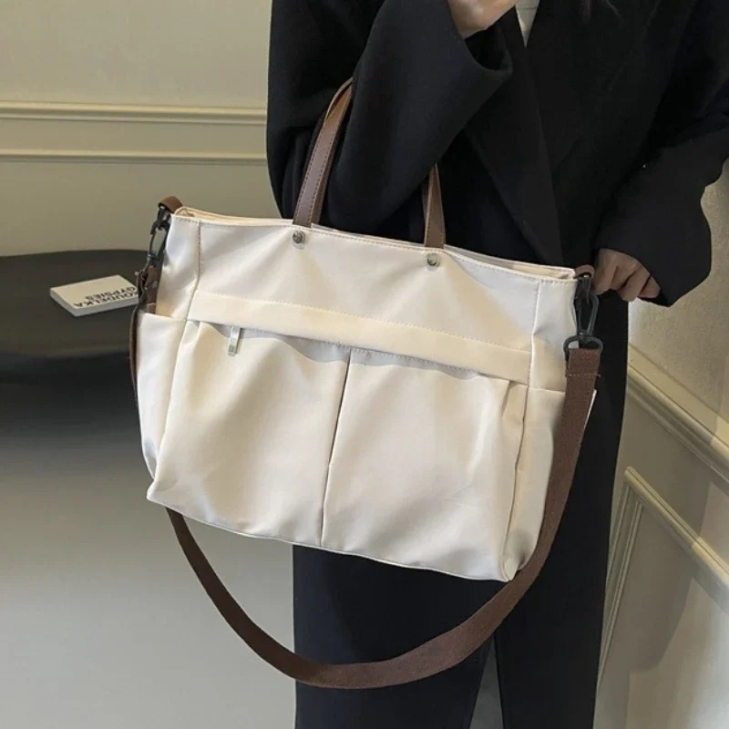ner Womens Tote Bag Spacious Nylon Handbag Multiple Pocket Large Capacity Commuting Shoulder Lightweight Shopping 260228