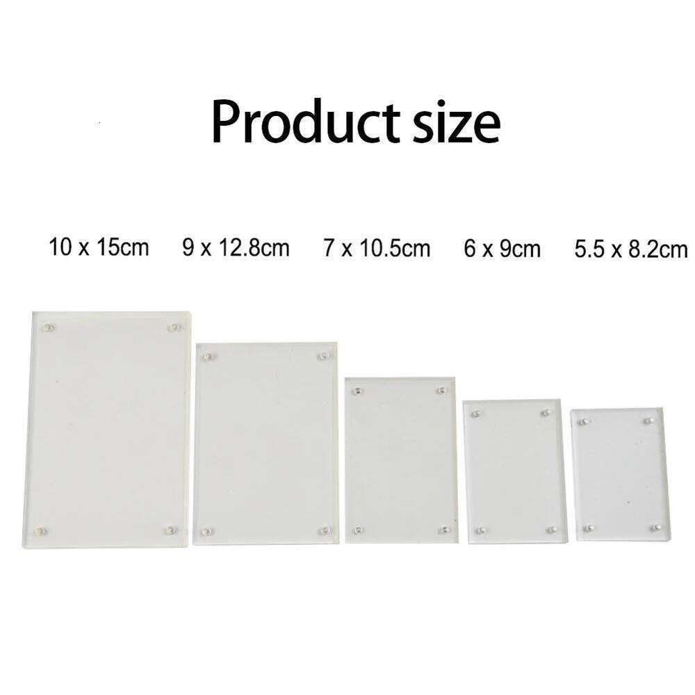 Clear Acrylic Picture Photocard Holder Poster Display Stand Photo Frame Protect Office Desktop Ornament H260306