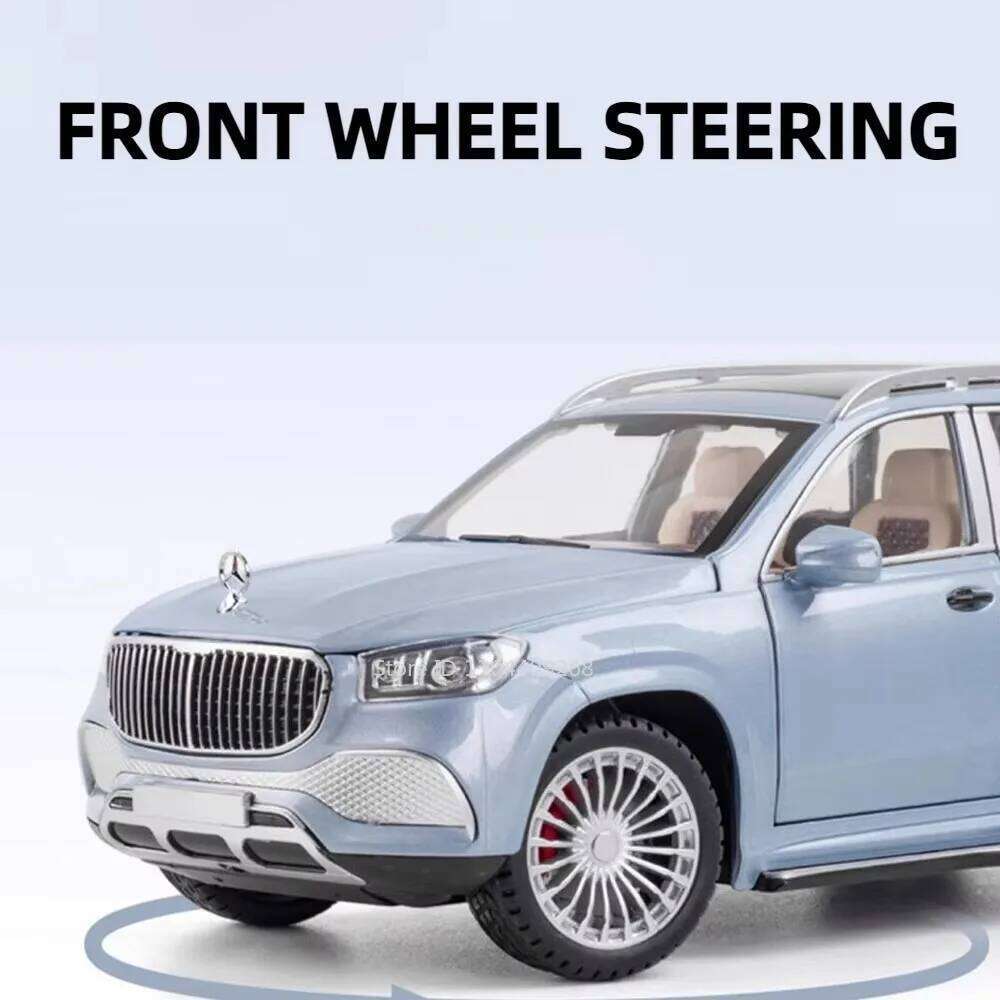 1:24 GLS600 GLS63 Miniature Toys Alloy Diecaat Car Model with Sound Light Pull Back Doors Opened Vehice Kid Fashion Collectibles Z260306