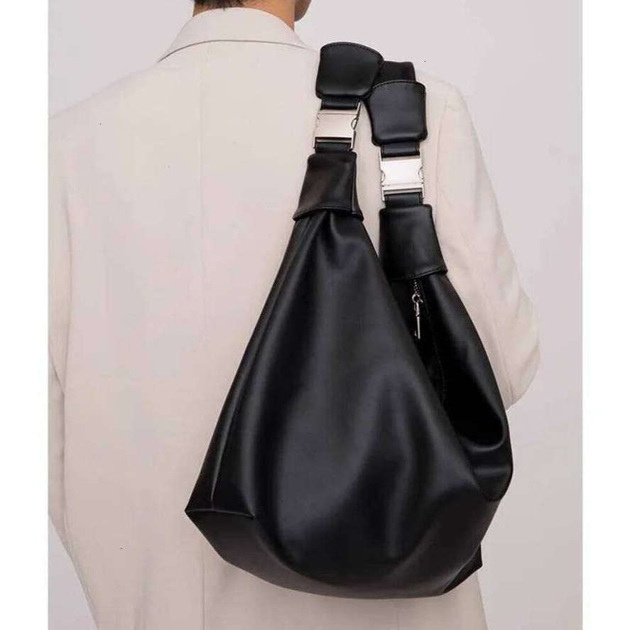 OLOEY New Versatile Soft Leather Men's Dumpling Casual Shoulder Crossbody Bag Female Capacity Totes Hobos Handbags Large Practical Bags