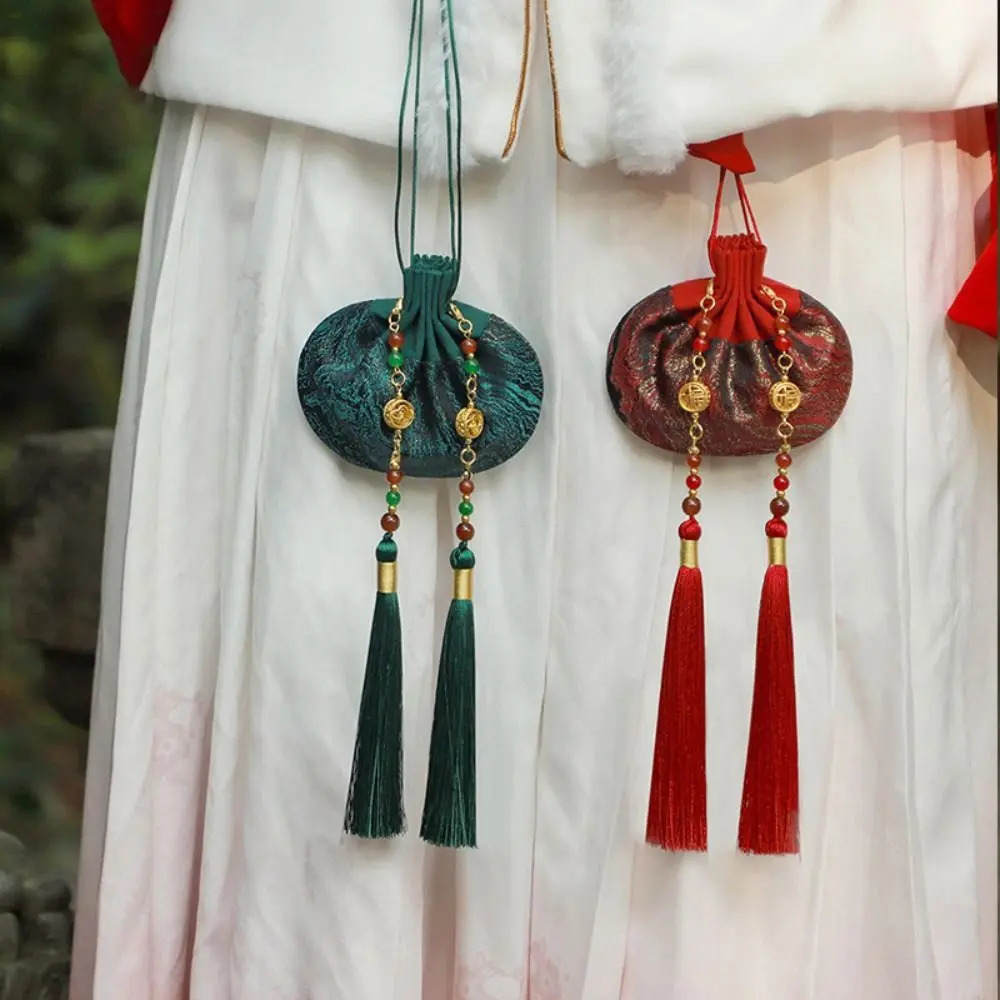 Empty Chinese Style Cloth Sachet Embroidery Jewelry Bag Tassel Storage Portable Exquisite Hanging Pouchperfume 260307