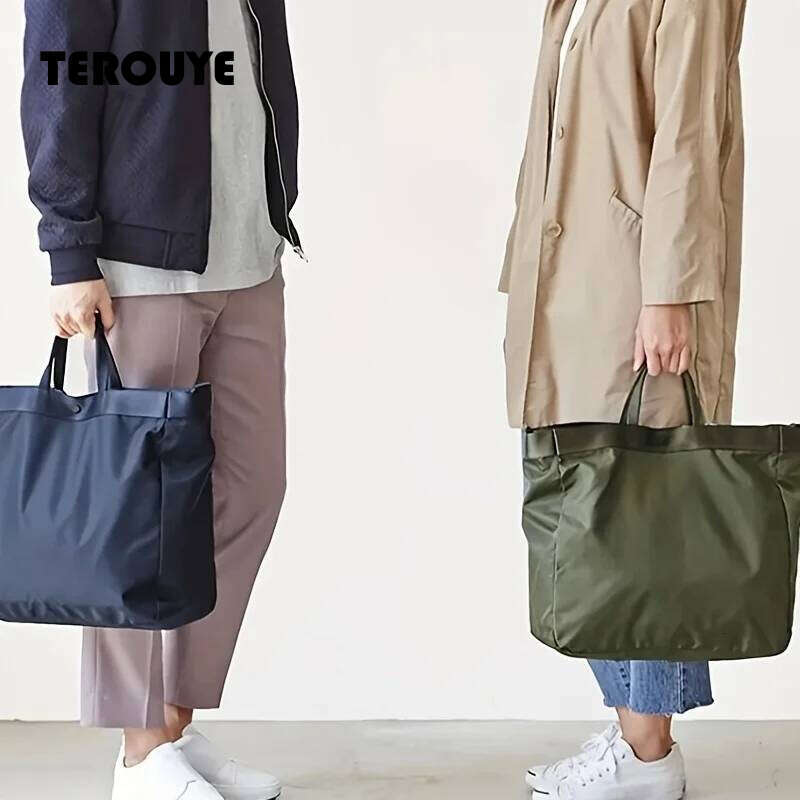Women's Fashion Tote Bag Waterproof Nylon Versatile Chic Durable & Spacious With Double Handle TEROUYE