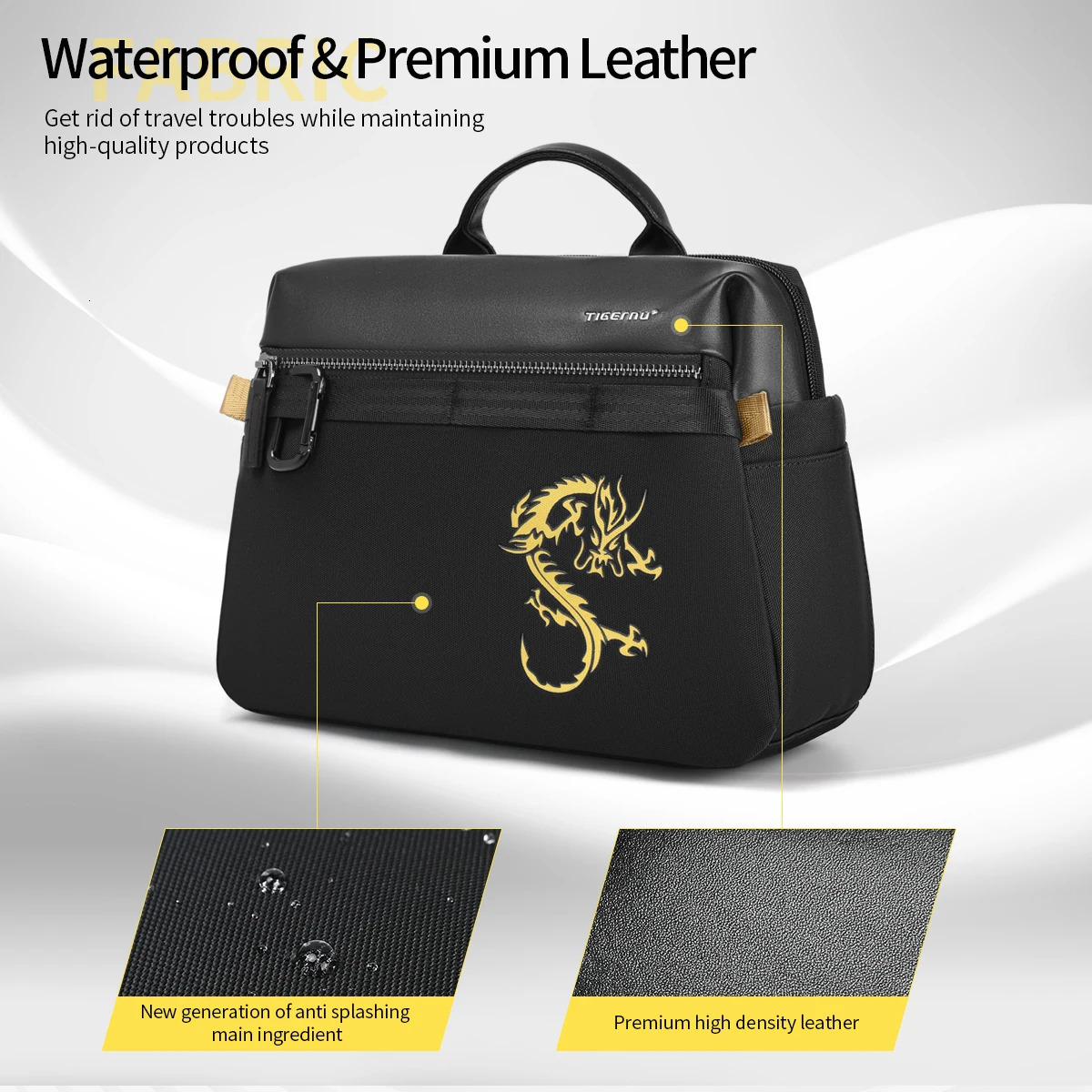 Tigernu Bags Men Fashion Male Shoulder Bag Chinese Style Hand Fit For 11 inch Tablet Waterproof Crossbody Dragon Series 260307
