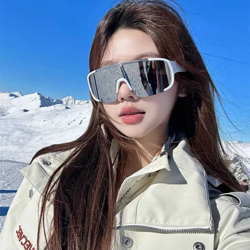 Mountaineering Goggles Outdoor Integrated Large Frame Cycling Glasses Running Bicycle UV Protection Sunglasses Windproof Ski Goggles S260304