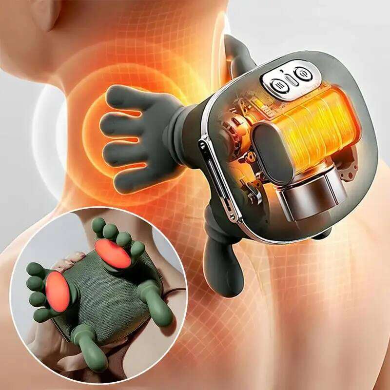 3D with Soothing Heat Deep Tissue Kneading for Back & Pain Relief,Bionic Neck Shoulder Massager 26Y0307