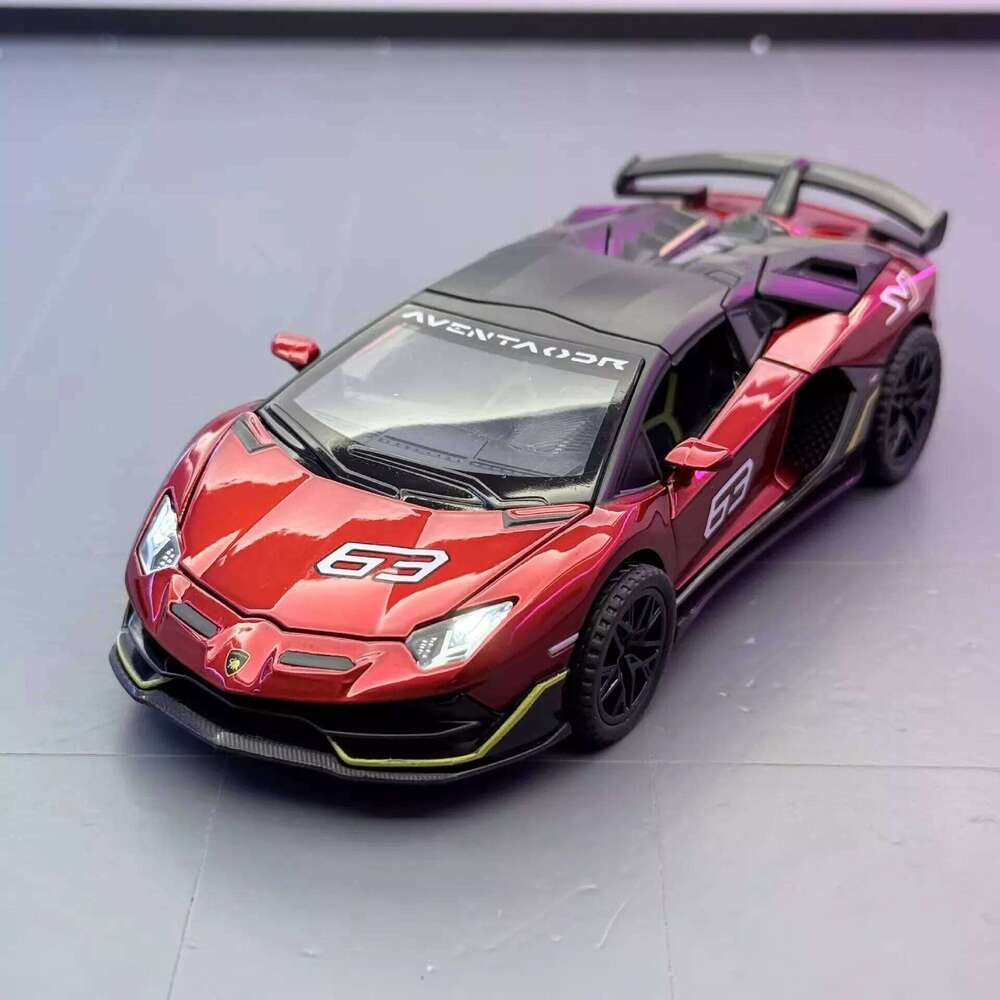 1:32 Aventador SVJ 63 Removable Version Super Sports Alloy Metal Diecast Model Car High Simulation Ornament Collectibles Boy Z260306