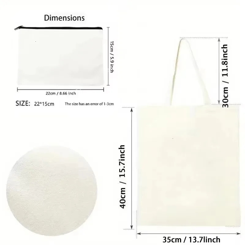 2 Pcs Cute Panda Ladies Handbag Cosmetic Bag Canvas Shoulder Ecofriendly Large Capacity Fashion Shopping Wallet 260307