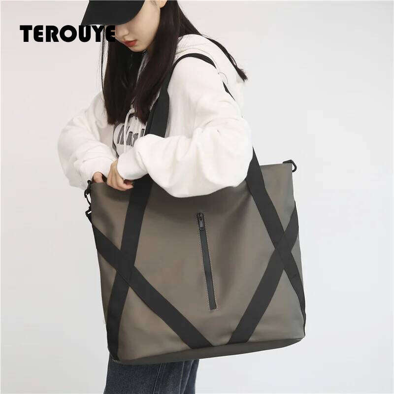 Waterproof Oxford Big Tote For Women Fashion Simple Large Package Shopping Lady Handbag Anti-Tear Leisure Woman Shoulder Bag TEROUYE