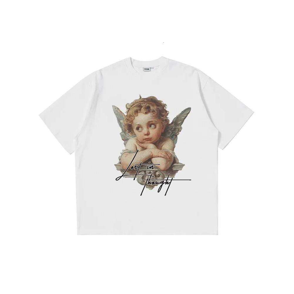 Women T-Shirt Angel Graphic Y2k Streetwear Oversized Cotton Harajuku High Quality Summer Short Sleeve Tees Korean Popular Cothes XJ260306