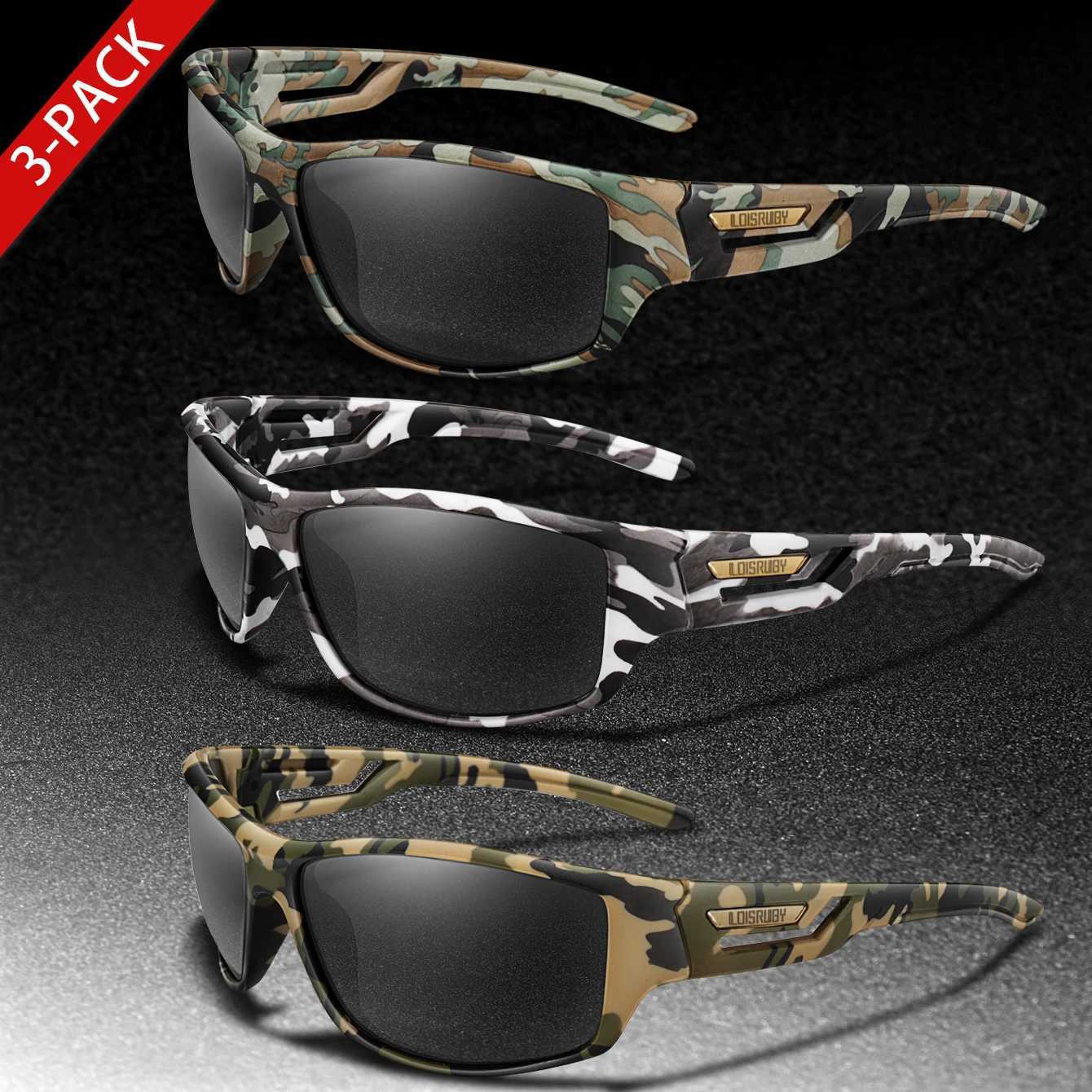 3 PACKS Classic Luxury Polarized Sunglasses Sports Vintage Camouflag Men Women Fashion Fishing Driving Travel Male Eyewear UV400 S260304