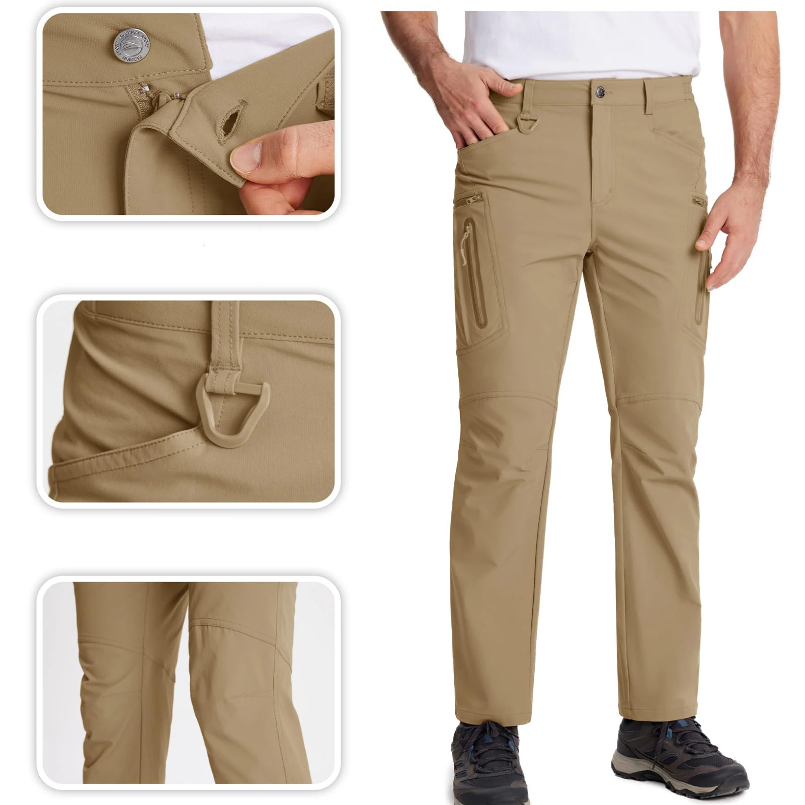 MAGCOMSEN Lightweight Hiking Pant Men Summer Cargo Pants Quick-Dry Nylon Waterproof Outdoor Fishing Casual Trouser 260304