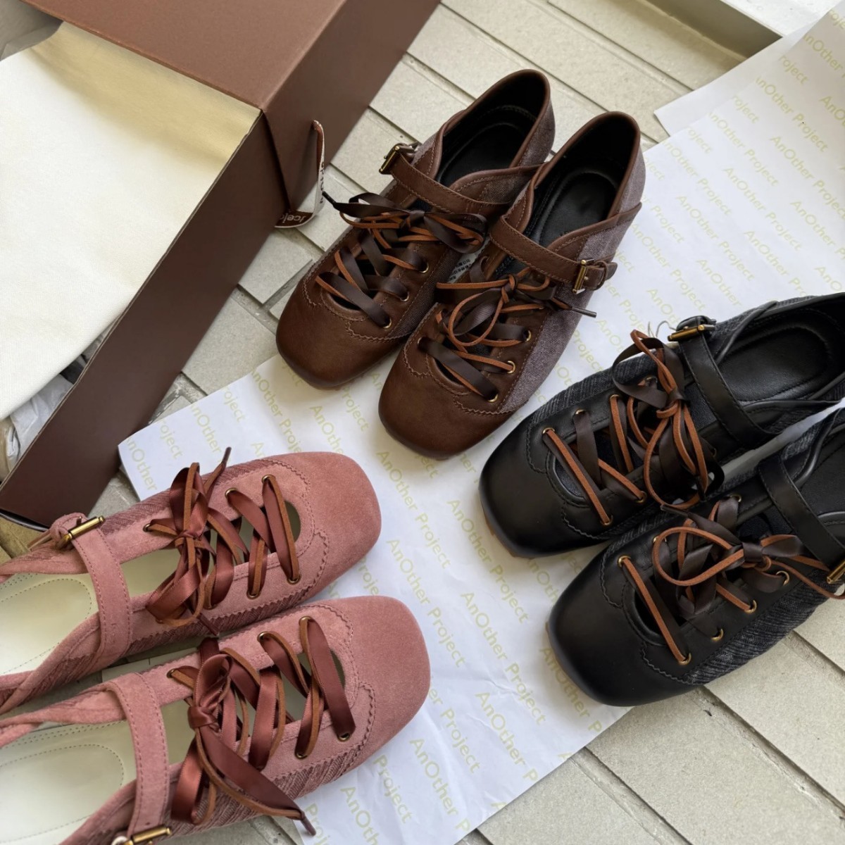 Fashion Hollow out Lace-up Patent Leather Mary Janes Women Ballet Flats comfort Lazy Walking Loafers Casual Girls Dance Shoes 250310