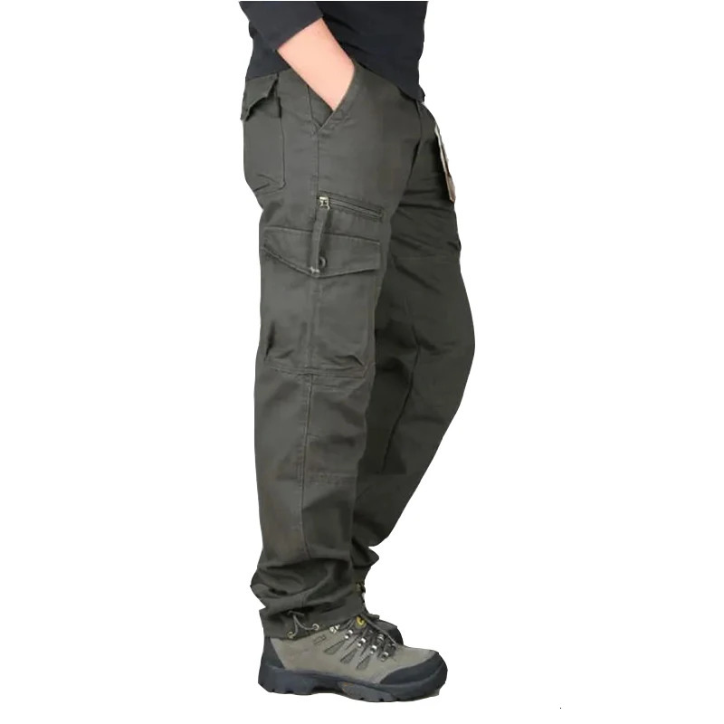 Spring Cargo Pants Man Cotton Reinforced Utility Military Outdoors Man Work Trousers Long Tactical Pants For Men Fashion Casual 260305