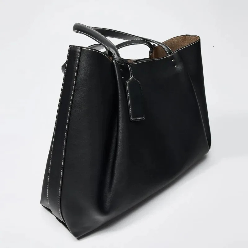 CLIP TOTE BAG womens fashion y handbag n pure color contracted and single shoulder senior PU leather handbags 260228