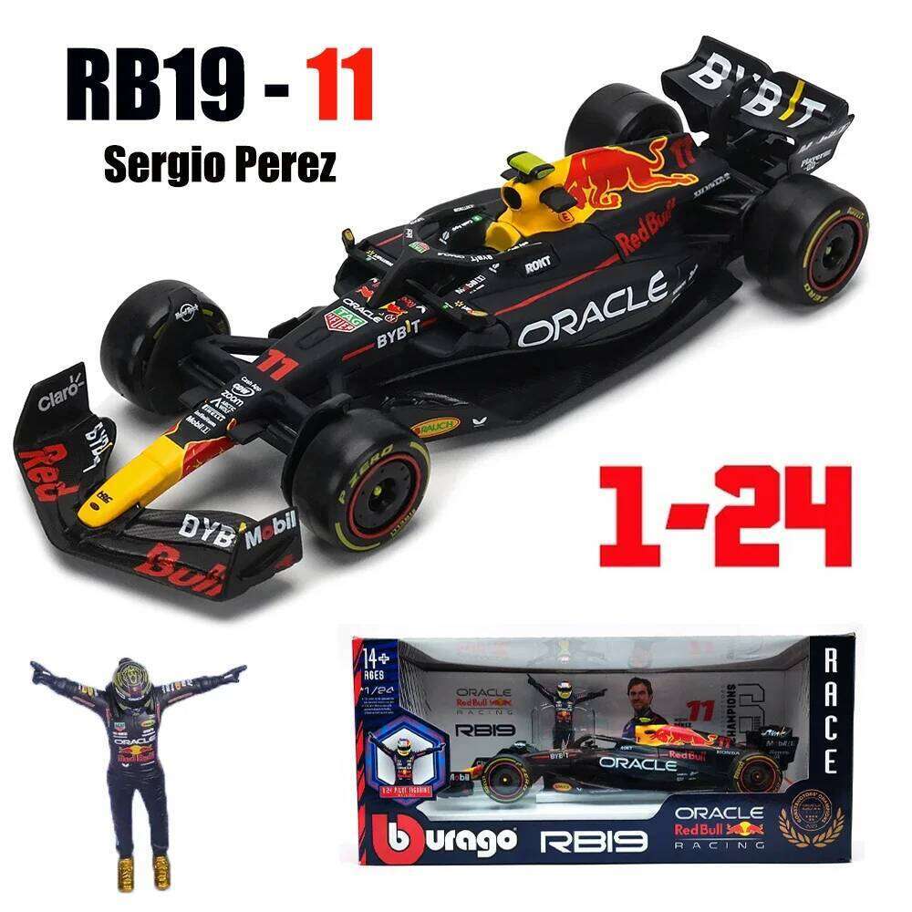 Bburago 1:24 Mercedes-Amg Bnez W14 F1 Red Bull Rb19 And Pilot Figuaine Diecast Model Lewis Hamilton George Russell Doll Toys Z260306