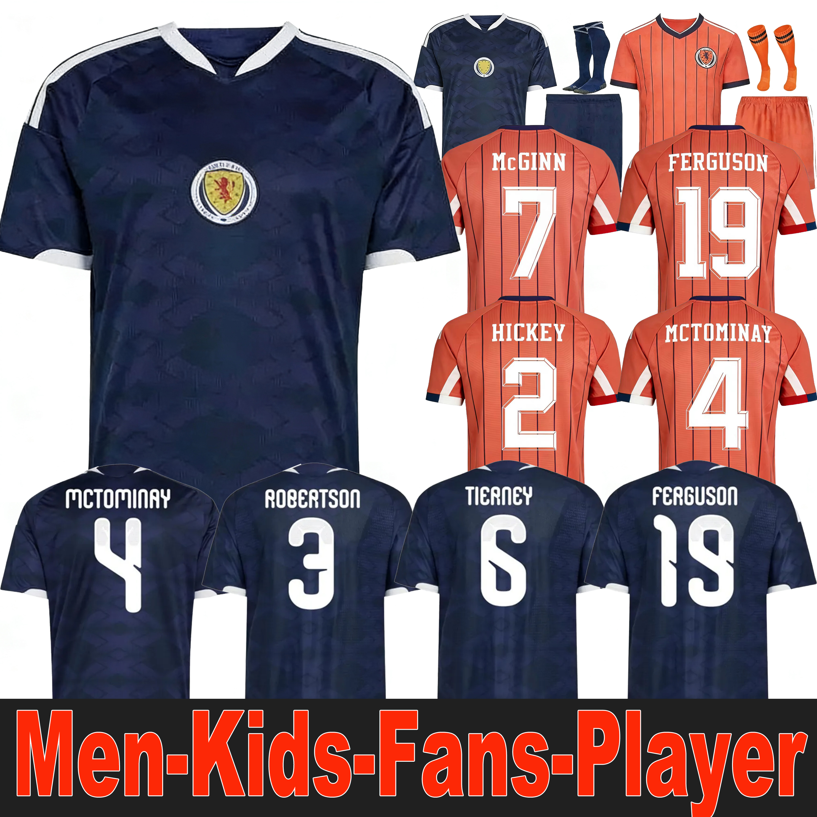 2026 World Cup scotland football shirt ROBERTSON ADAMS Soccer Jerseys DYKES McTominay McGREGOR SHANKLAND MCGREGOR Home away goalkeeper men kids