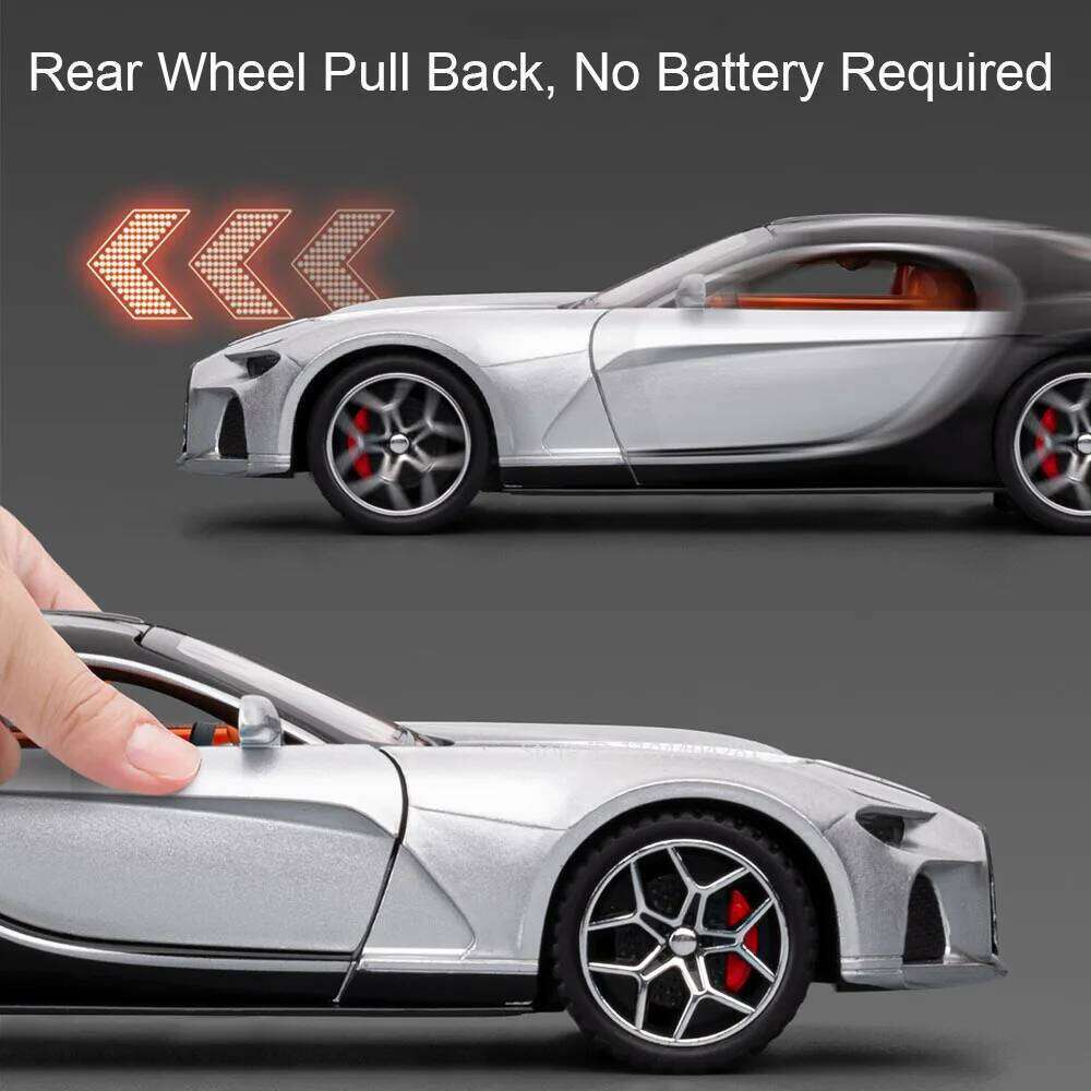 1:32 Scale Atlantic Bolide Cars Toys Diecast Alloy Model Doors Opened Light Music Pull Back Simulation Models Collecting Hobbies Z260307