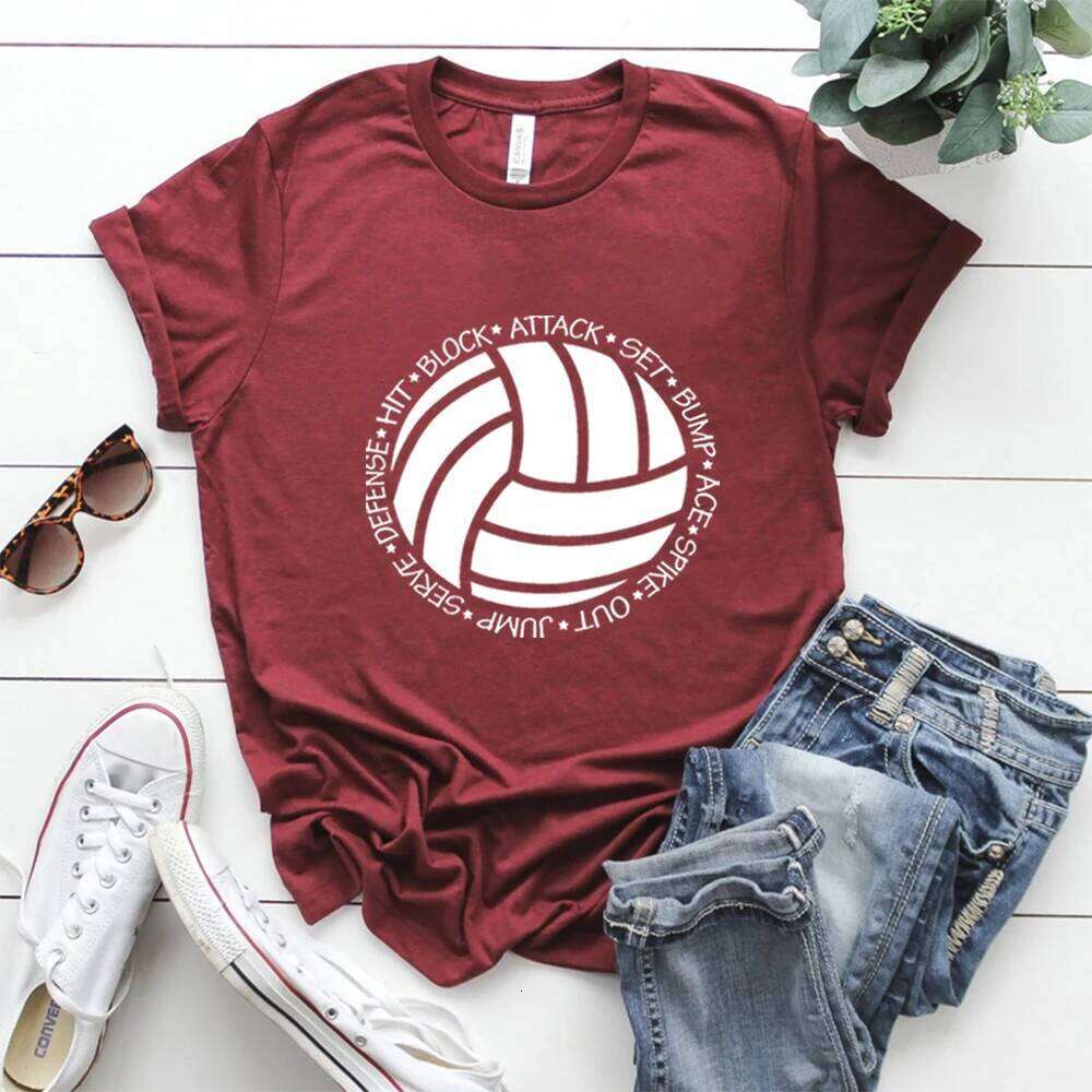 Script Sports Team Men Women Unisex Graphic Tee Volleyball Lover Shirt XJ260306