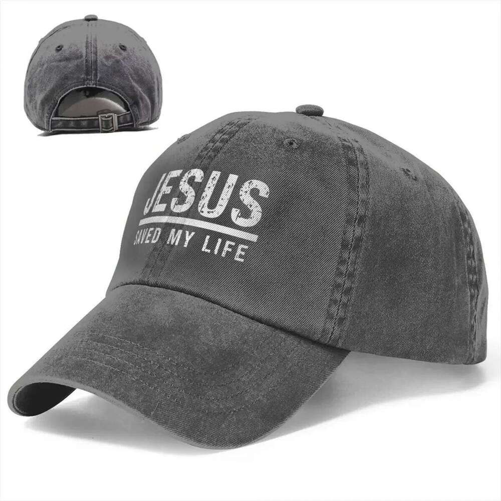 2023 New Casual Washed Cotton Jesus Saved My Life Christian Ponytail Baseball Dad Spring Summer Snapback Hat Cap Hats Y260304