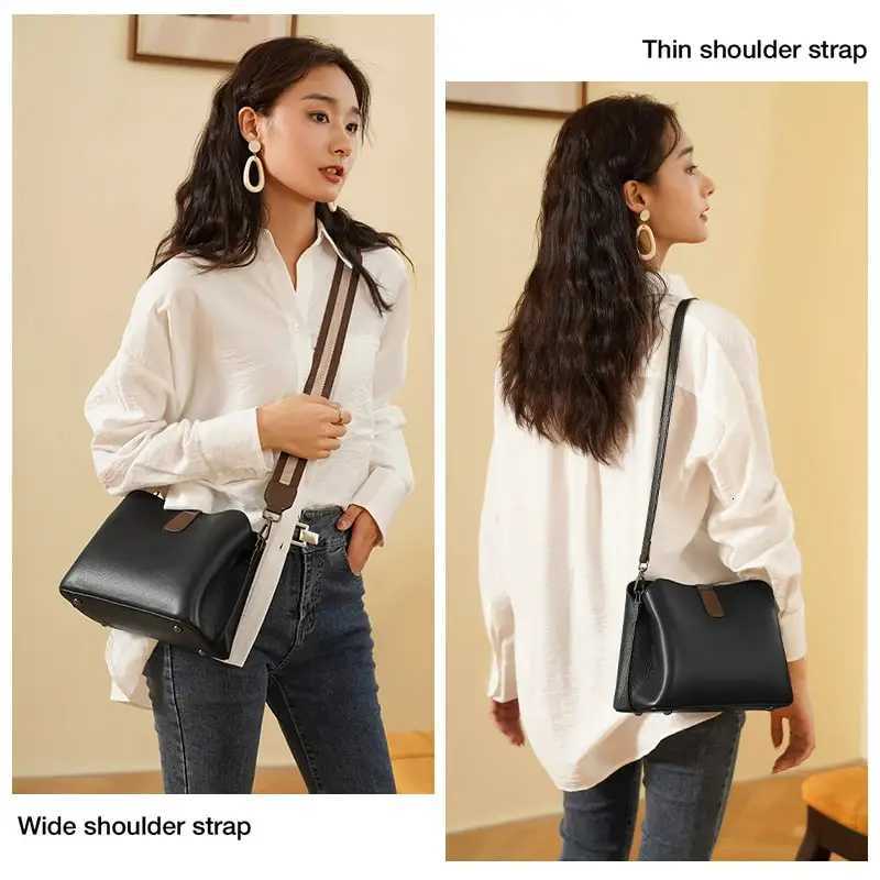 FOXER Genuine Leather Womens Shoulder Bag 2026 Casual Lager Tote Bag PVC Female Crossbody Purse H260306