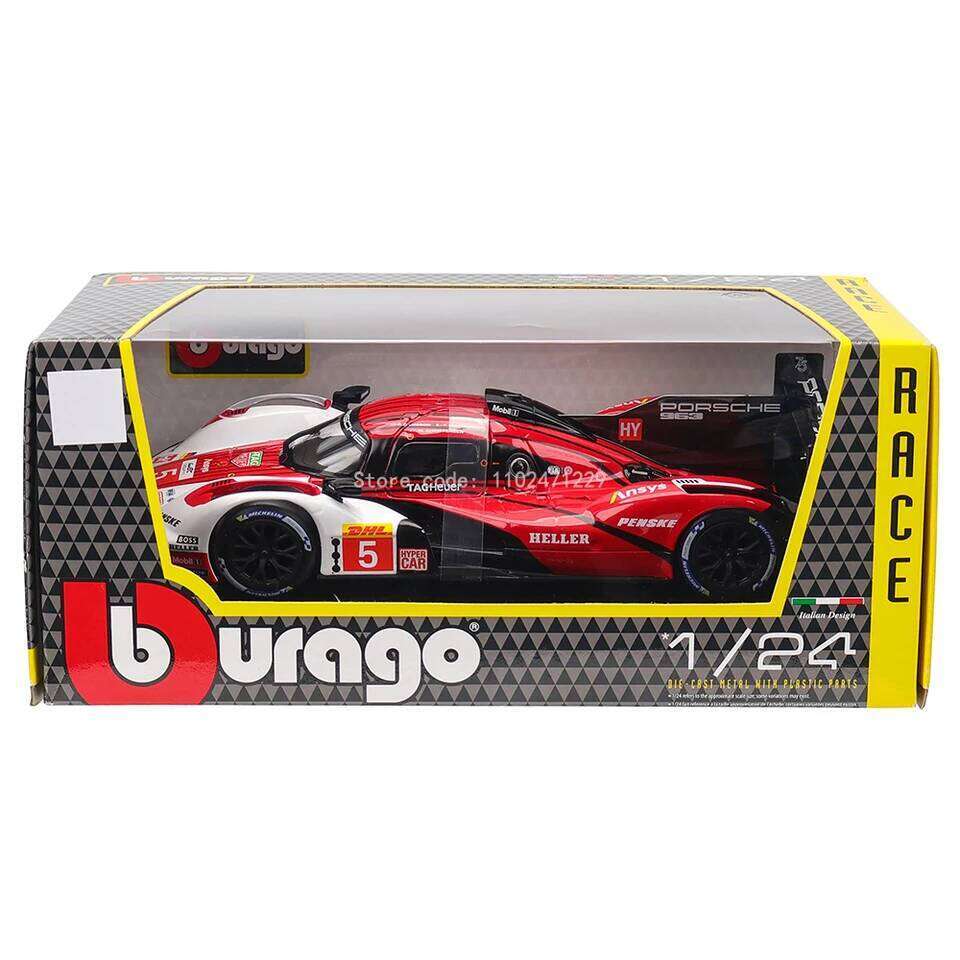 Bburago 1:24 Porsche 963 24 alloy racing car Alloy Luxury Diecast Car Model Toy Collection Gift Multiple styles to choose from Z260306